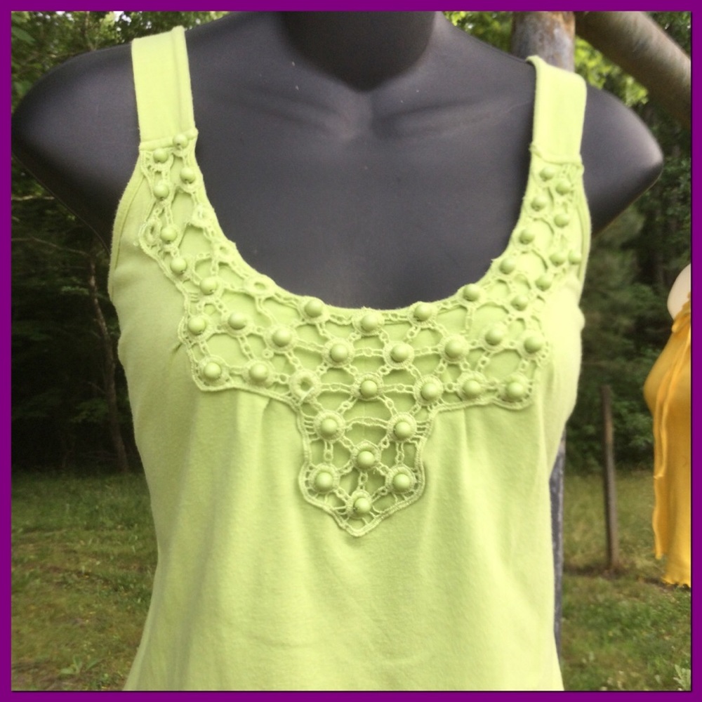 Bead Embellished Tank,SP